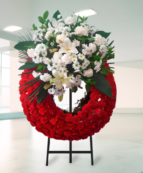 Corona Funeraria Roja